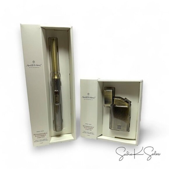 Ribbed Brass Battery Rechargeable Stick Candle Light -‎ Hearth & Hand Magnolia